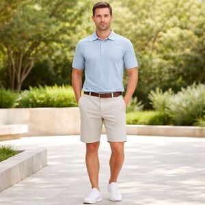 Peter Millar Crown Crafted Polo M Blue Martini Print Performance Stretch